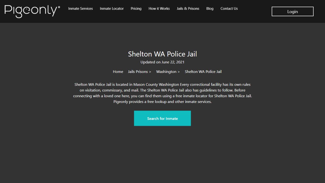 Shelton WA Police Jail Inmate Search | Washington
